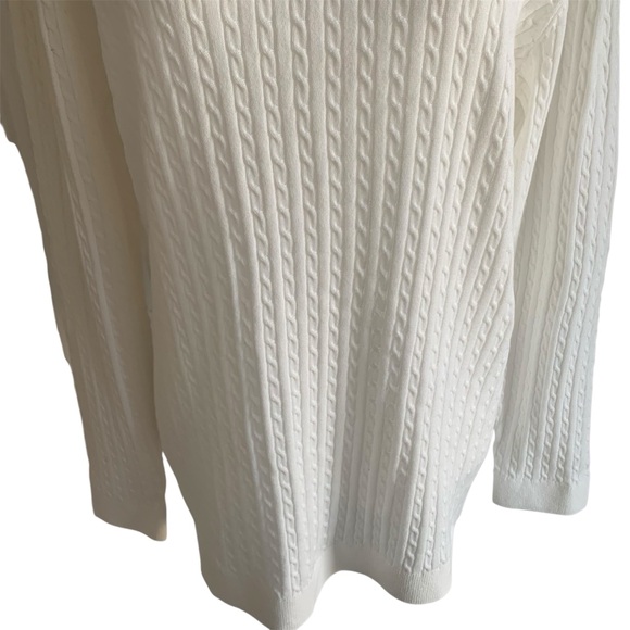 Tommy Hilfiger Cable Knit Crewneck Sweater Coastal Tennis Classic Golf Ivory XL - Picture 7 of 11